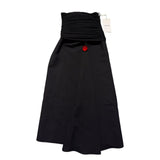 Ruched Waist Slit Hem Maxi Skirt
