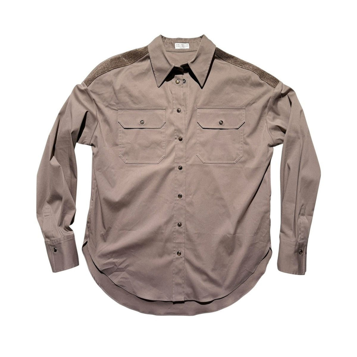 Monili beaded snap button shirt