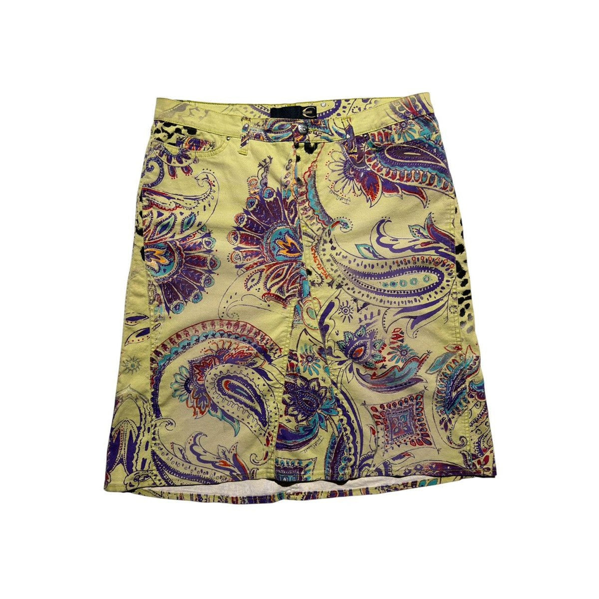 Vintage graphic print midi skirt