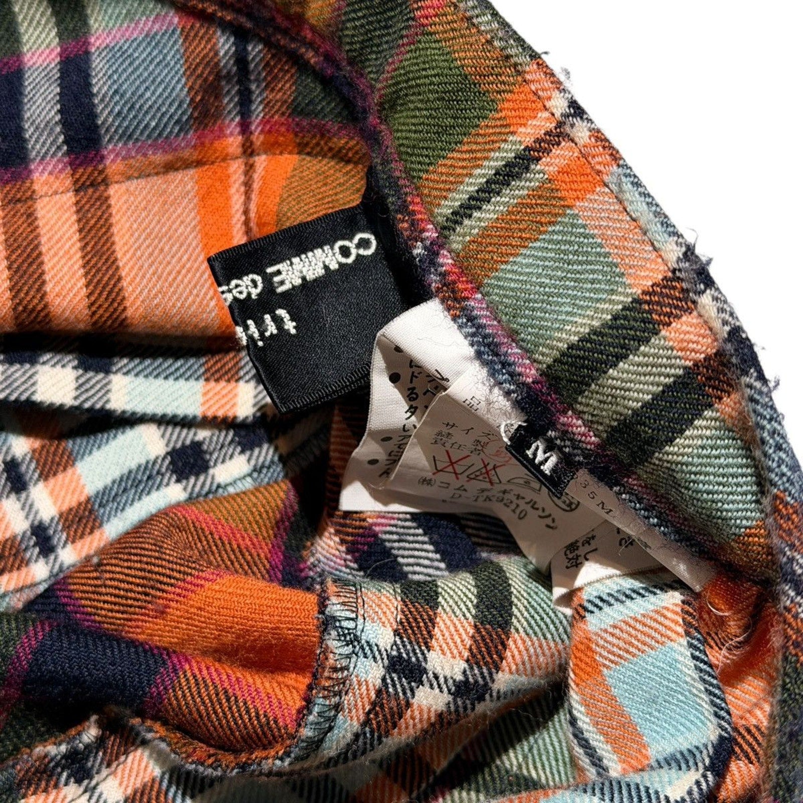 1994 Asymmetrical plaid skirt