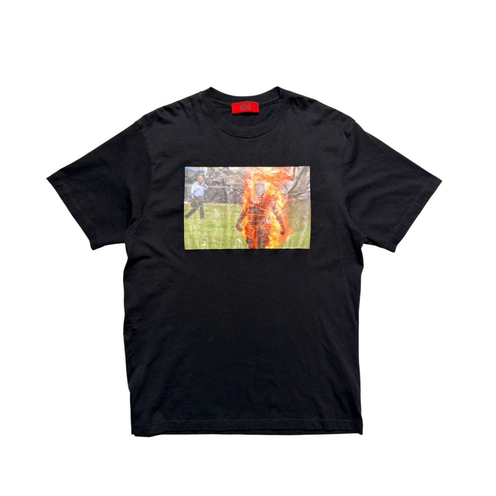 Graphic burning man tee