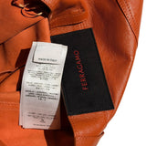 Nappa leather terracotta pant