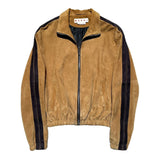 Leather sueded track jacket