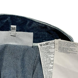 Zippered denim maxi skirt