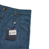 Western embroidered cotton chambray shorts