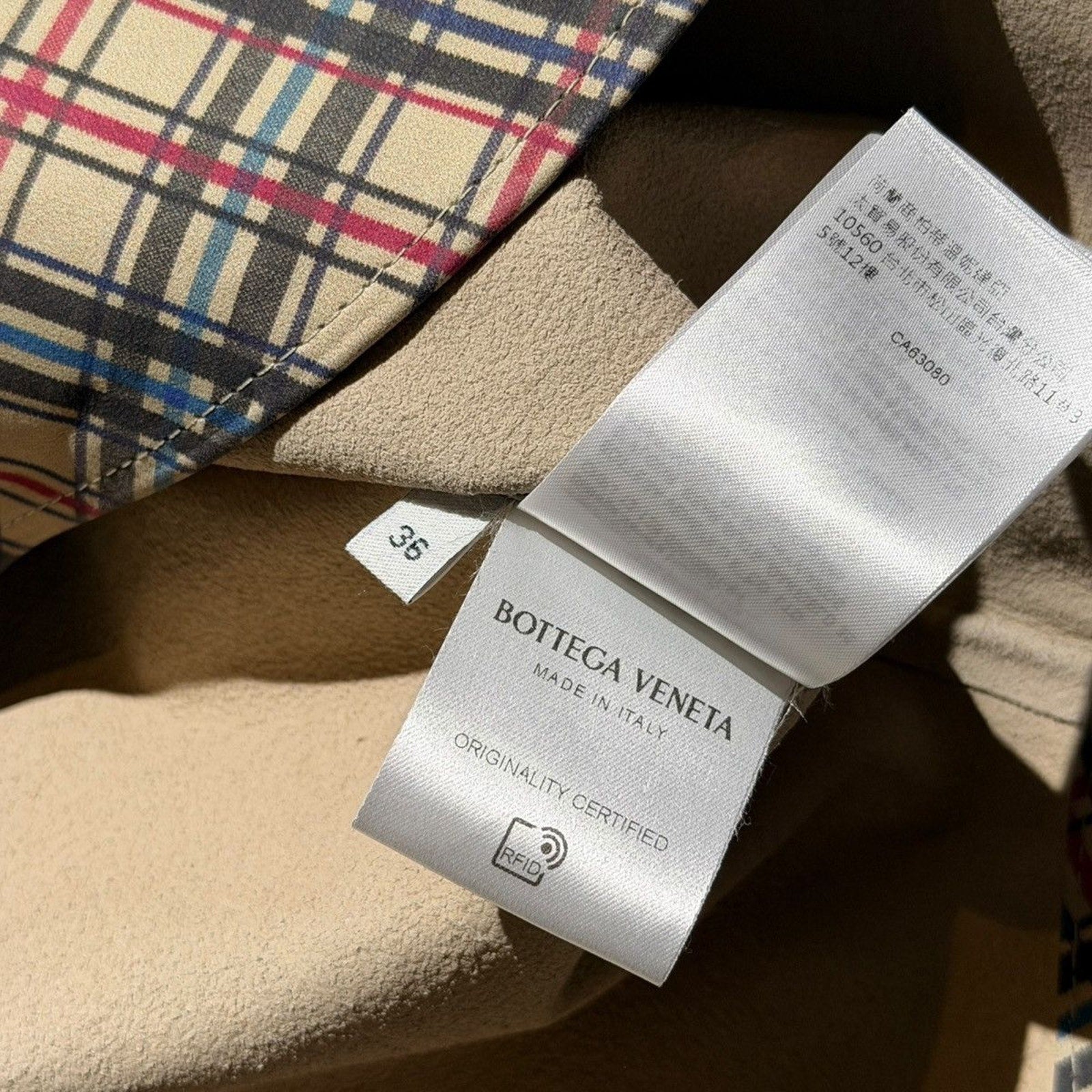 Printed leather check plaid flannel