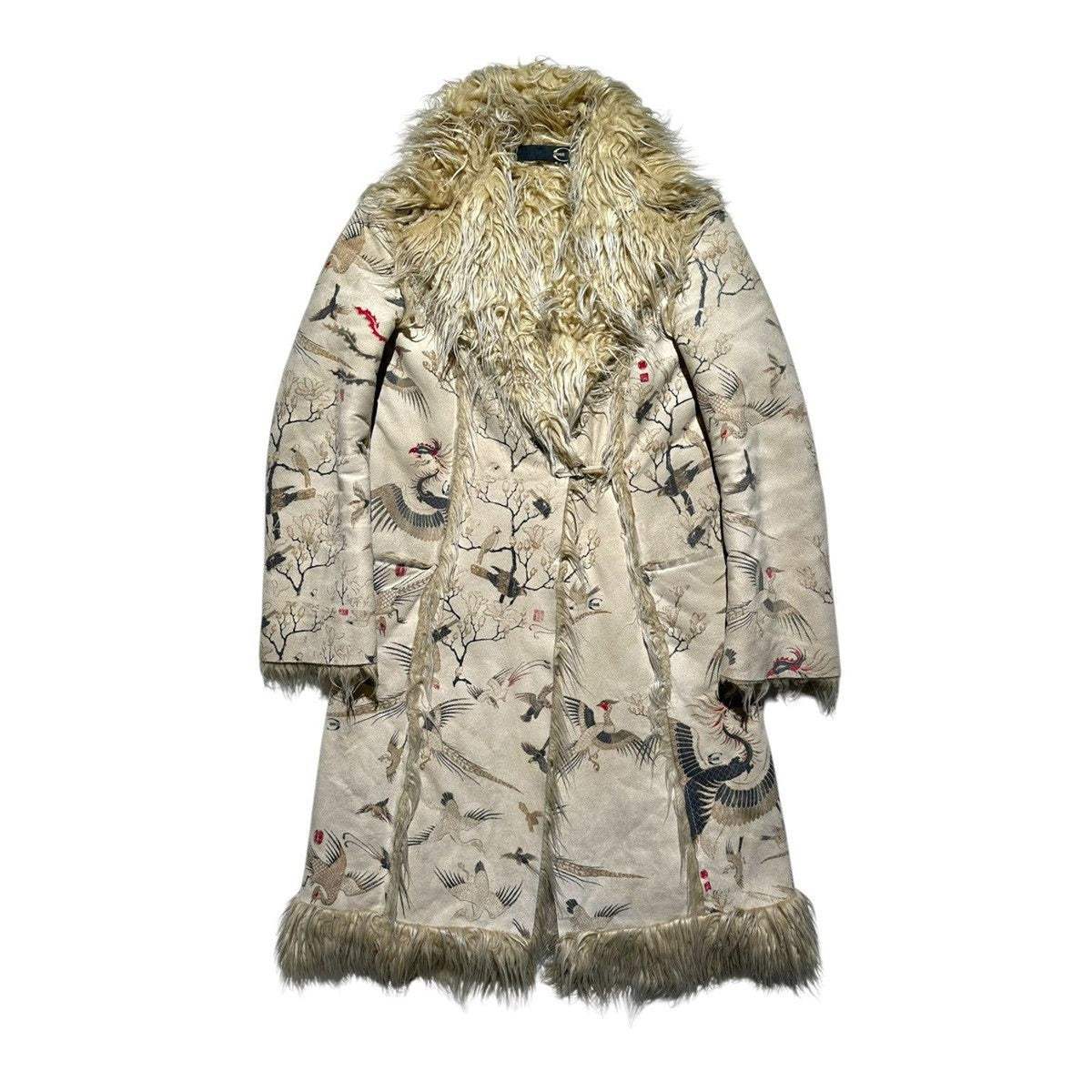 Oriental garden shaggy fur coat