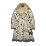 Oriental garden shaggy fur coat