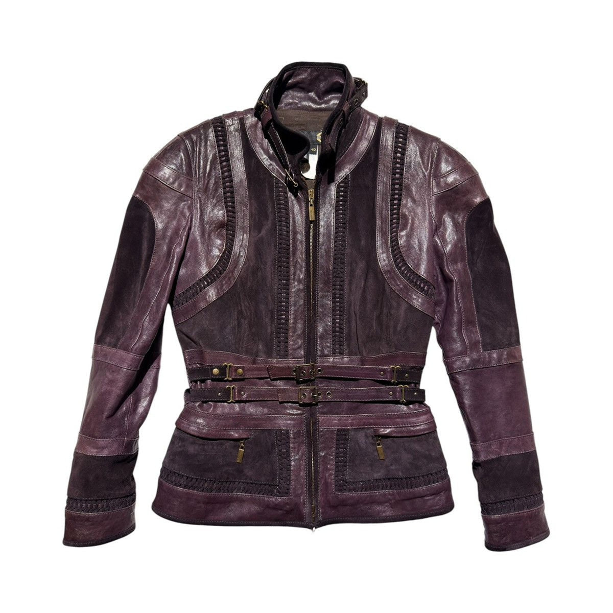 FW2008 leather sueded soldier jacket