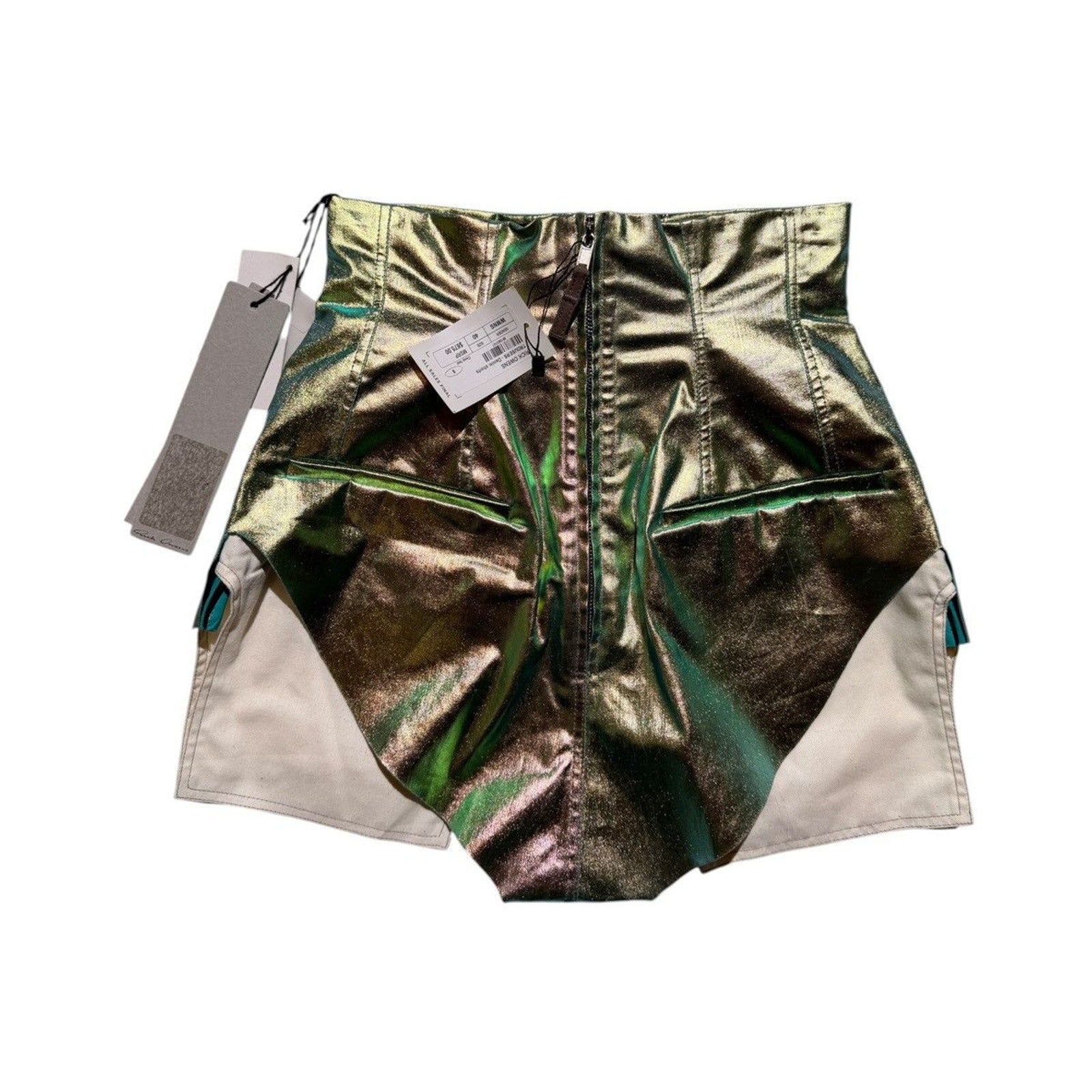 Iridescent cut off shorts