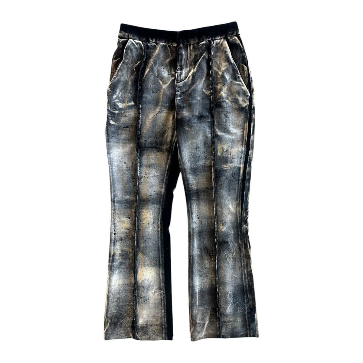 Velvet abstract trouser