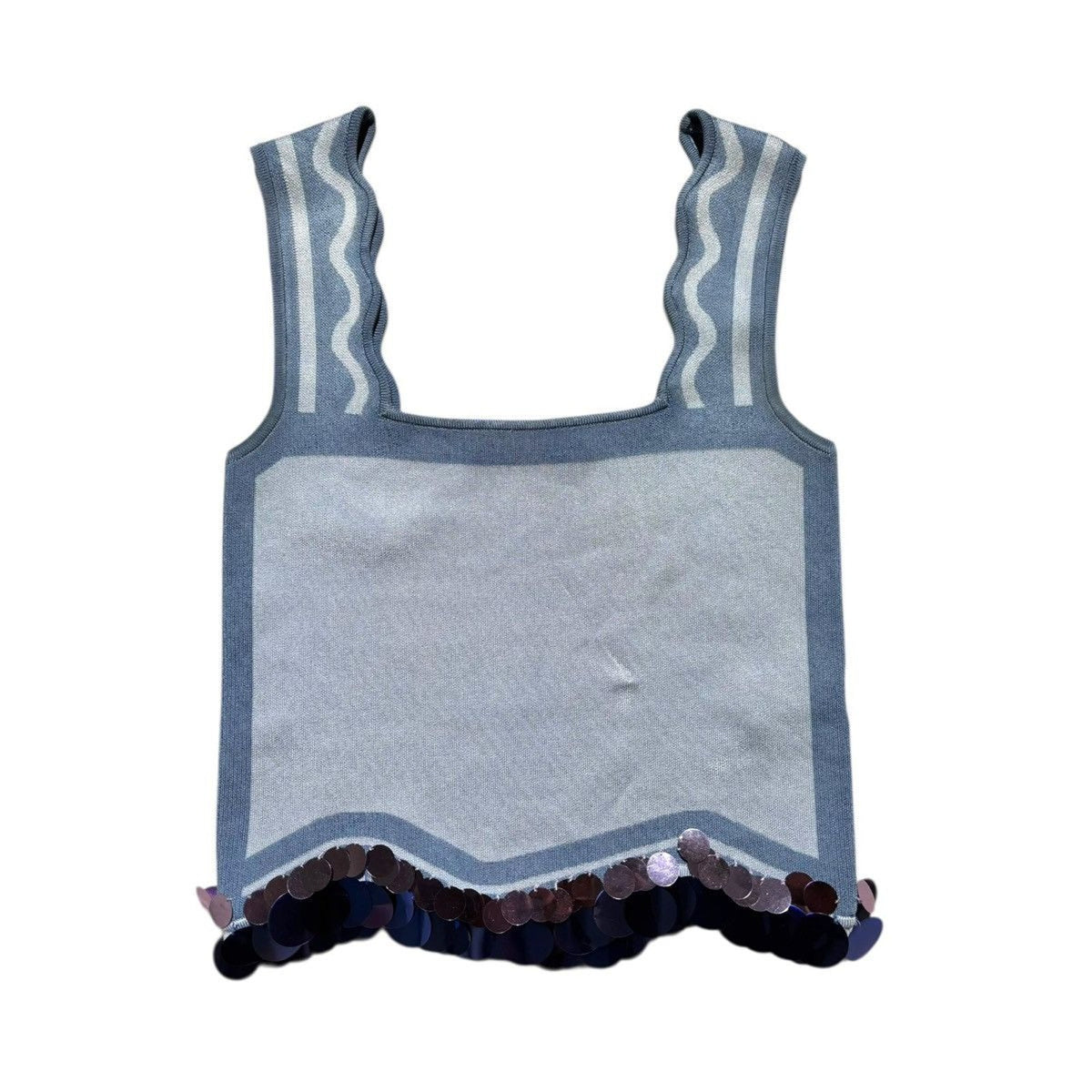PH5 beatrix wavy embellished crop top
