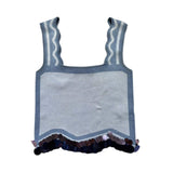 PH5 beatrix wavy embellished crop top