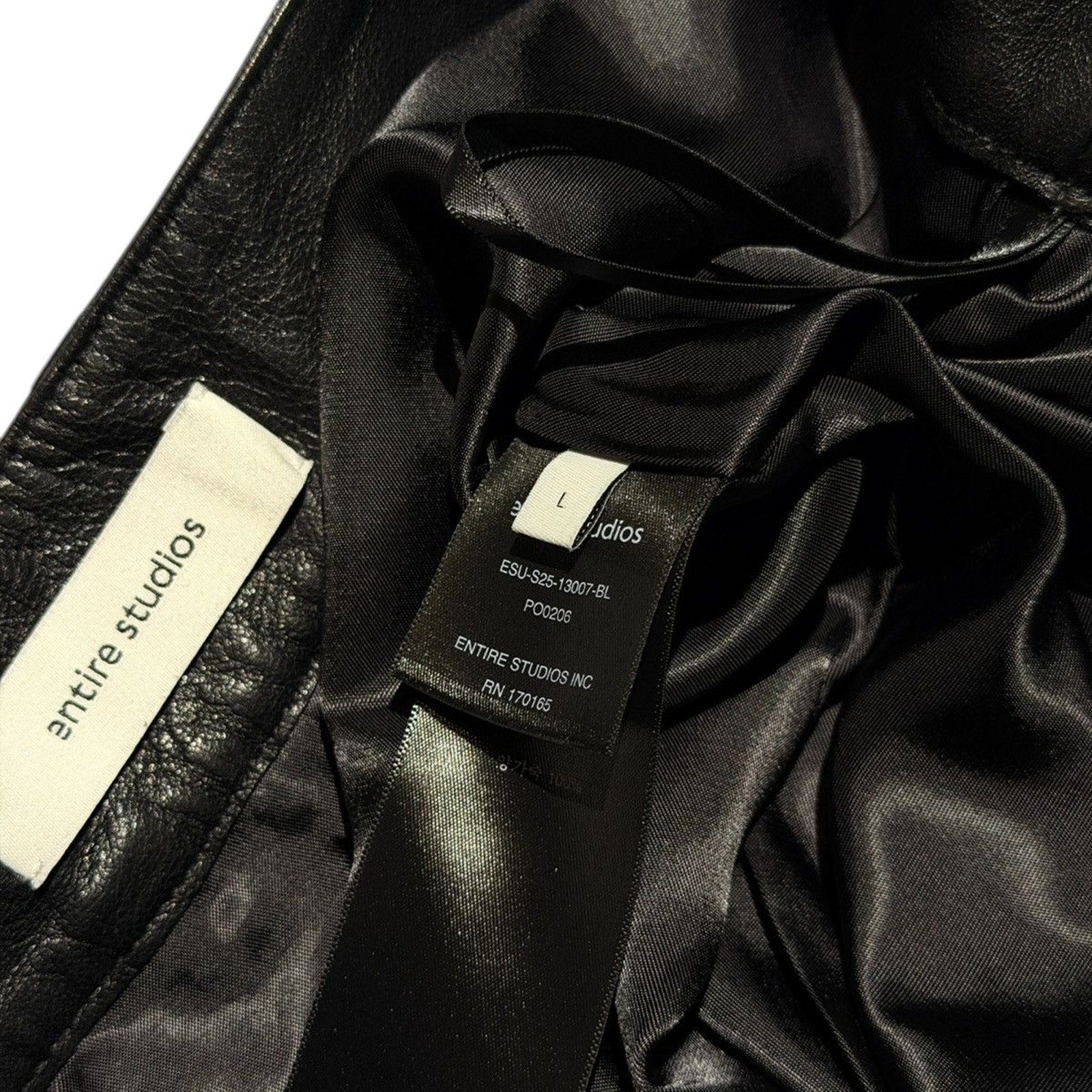 Leather Straight leg pant