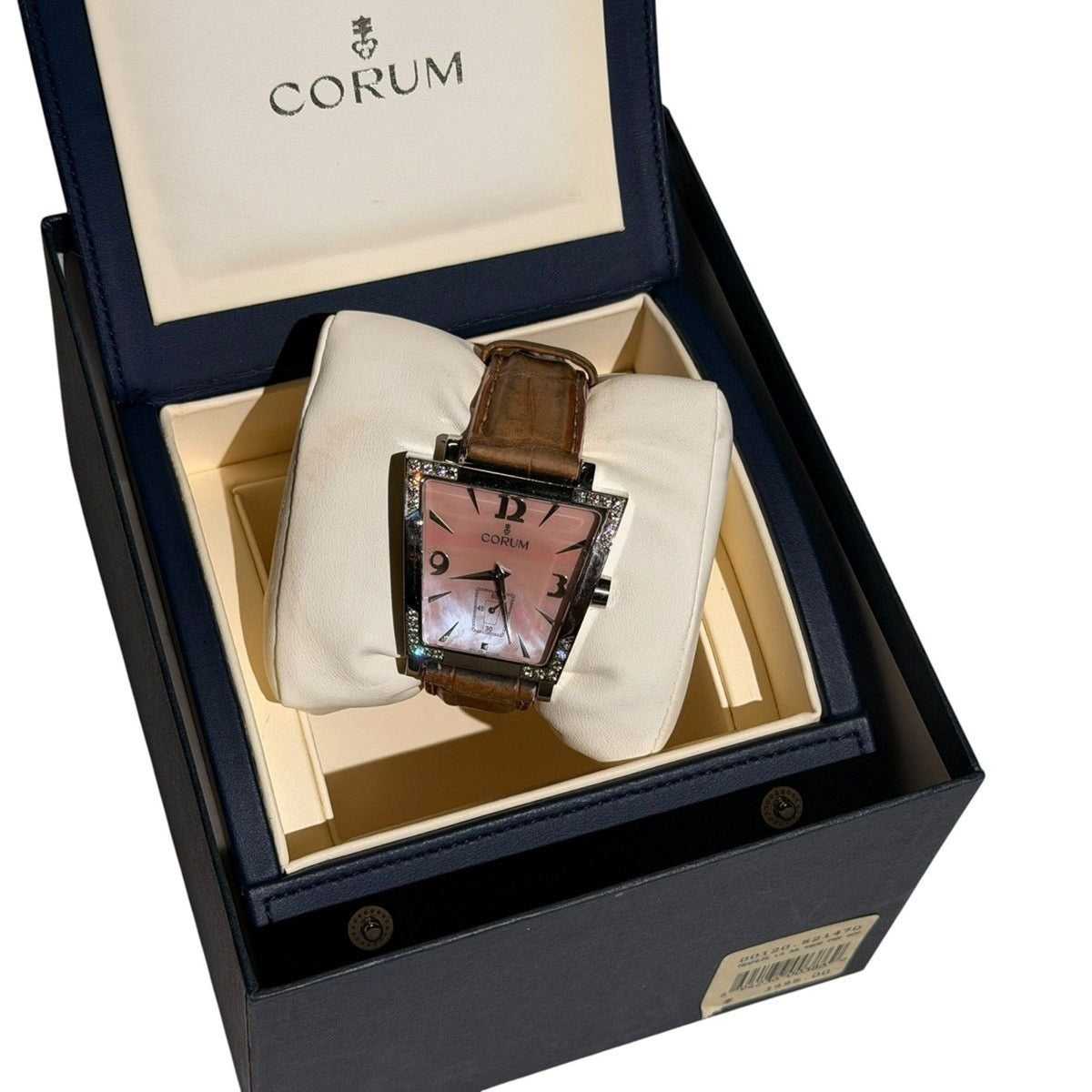 Trapeze mother of pearl diamond watch
