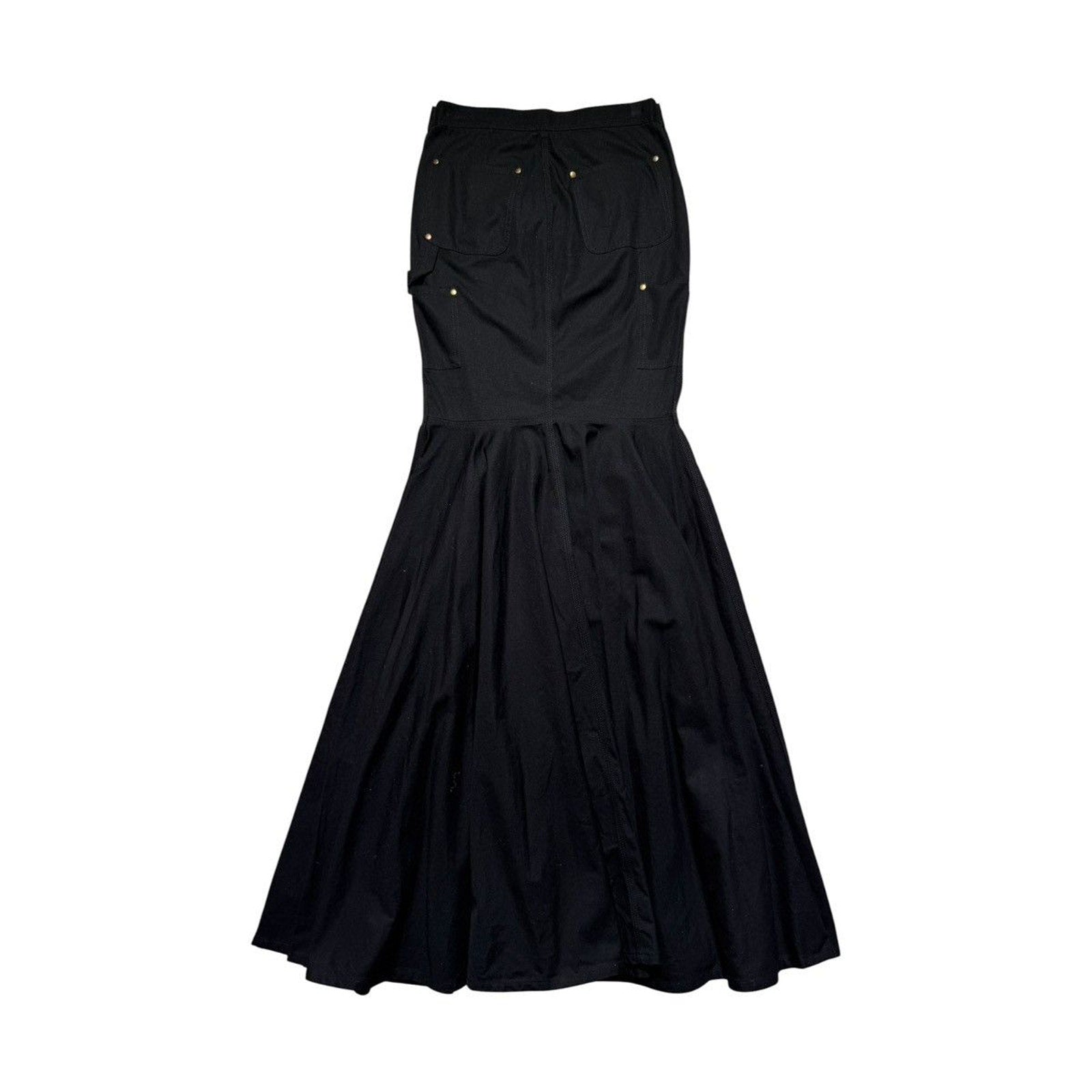 Denim maxi mermaid skirt