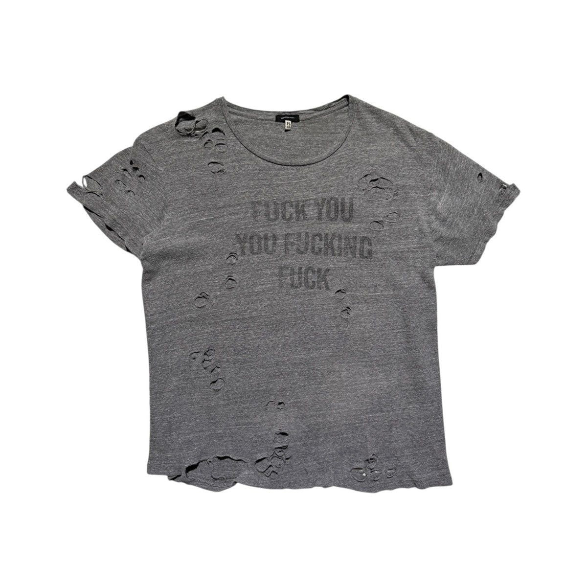 F*ck you distressed tee