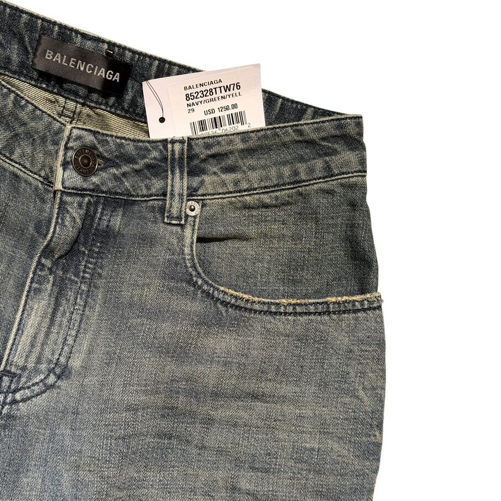 Curved Washed denim