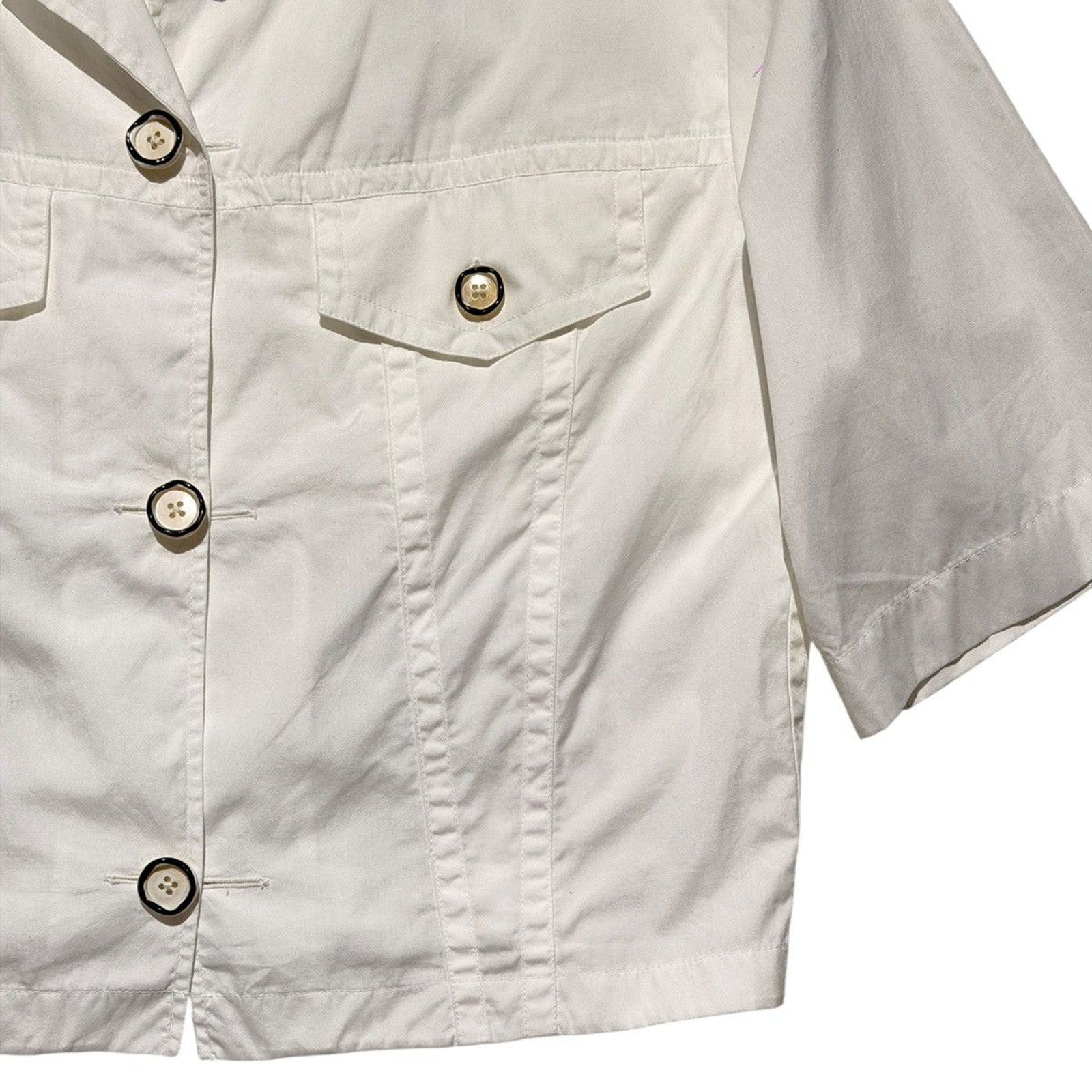 SS21 cropped boxy button down