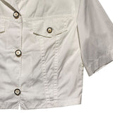 SS21 cropped boxy button down