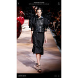 FW15 Runway feathered leather jacket