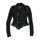 Semi sheer zip jacket