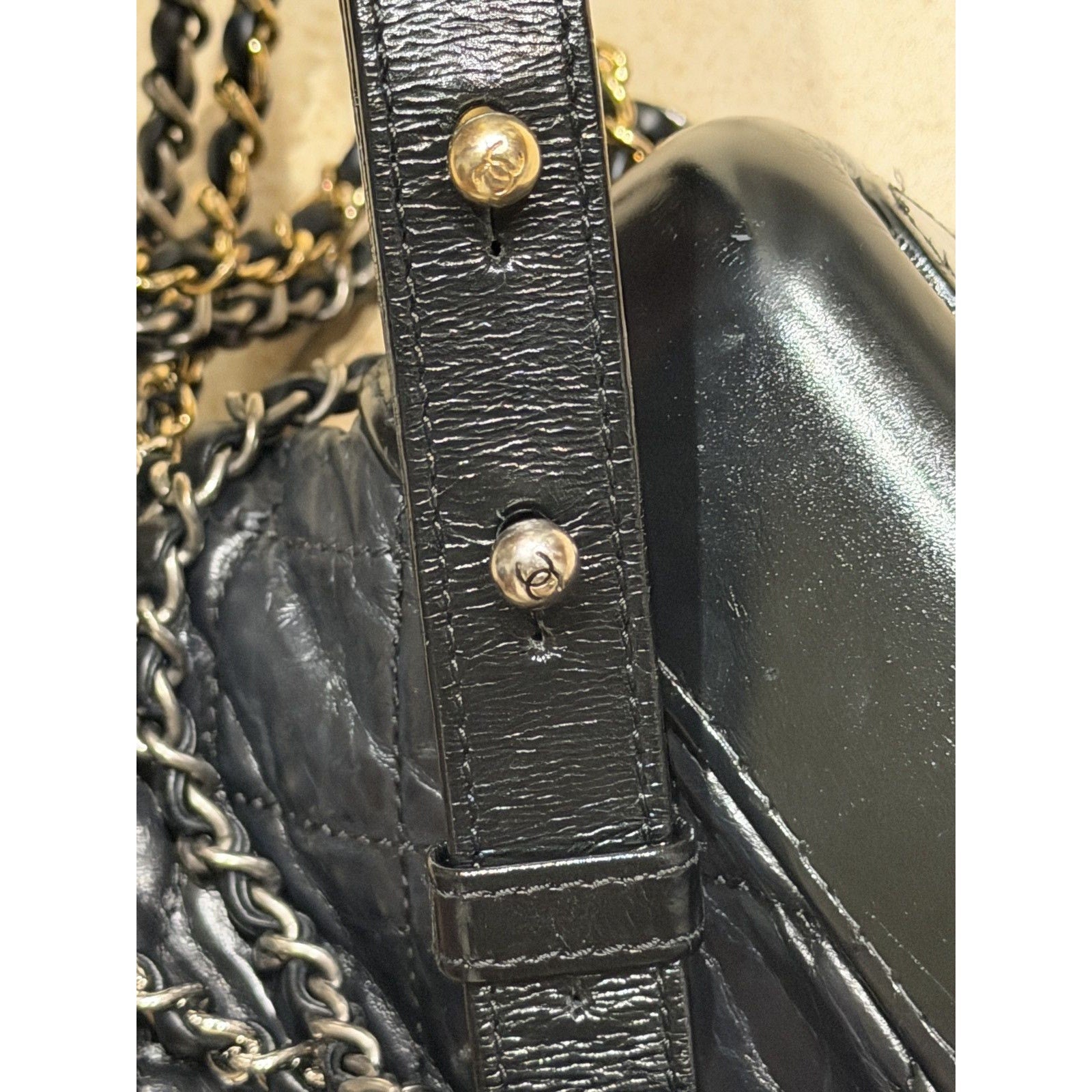 Gabrielle embellished quilted chainlink hobo