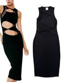 With jean blaise cutout dress