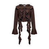 Ruffled runched bolero