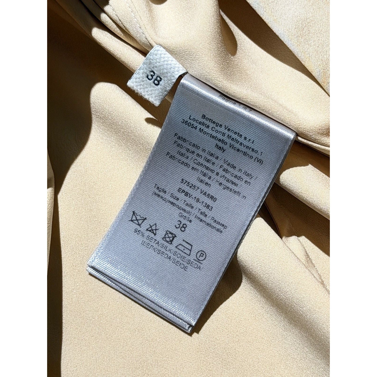 Silk gold button up