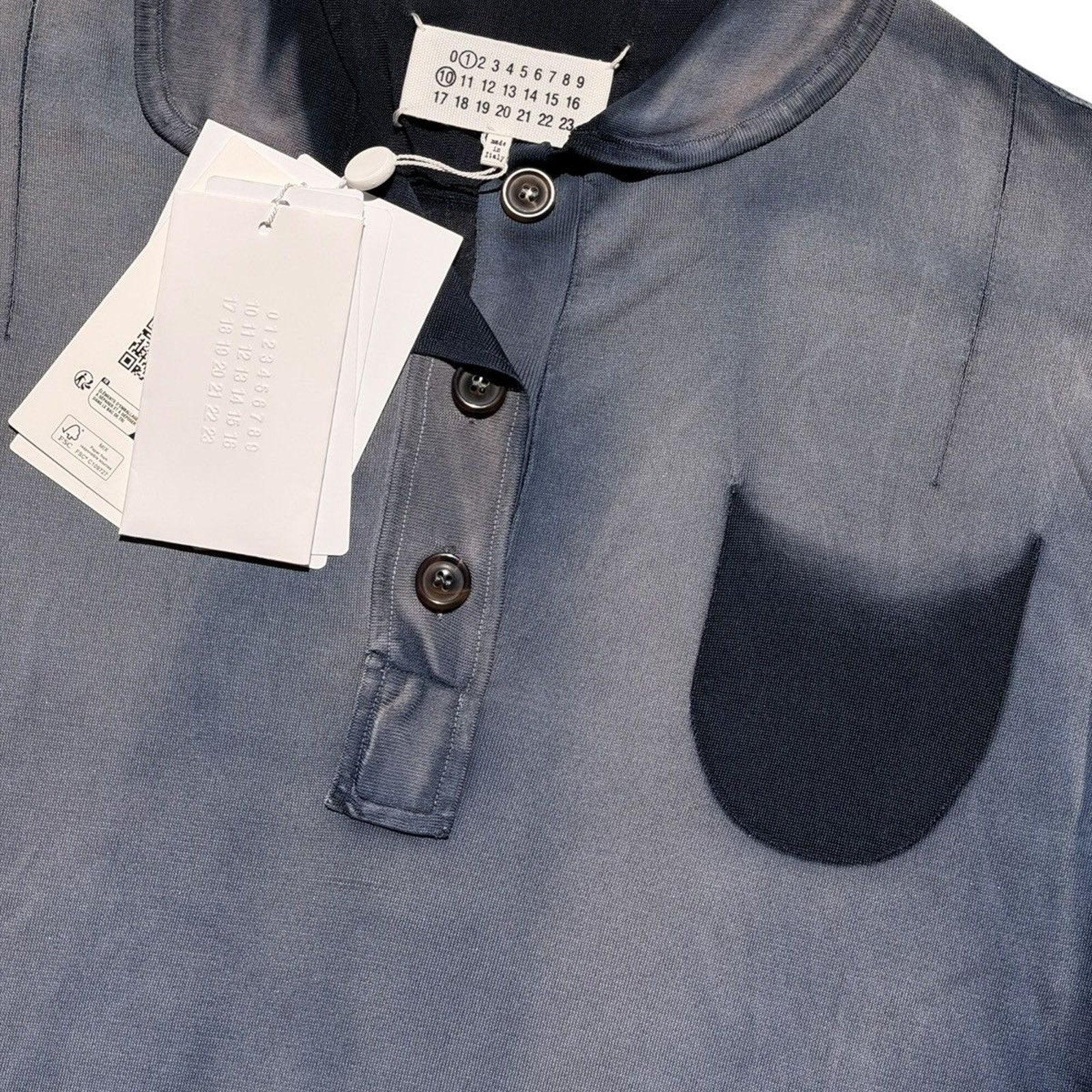 FW25 viscose sun faded polo top