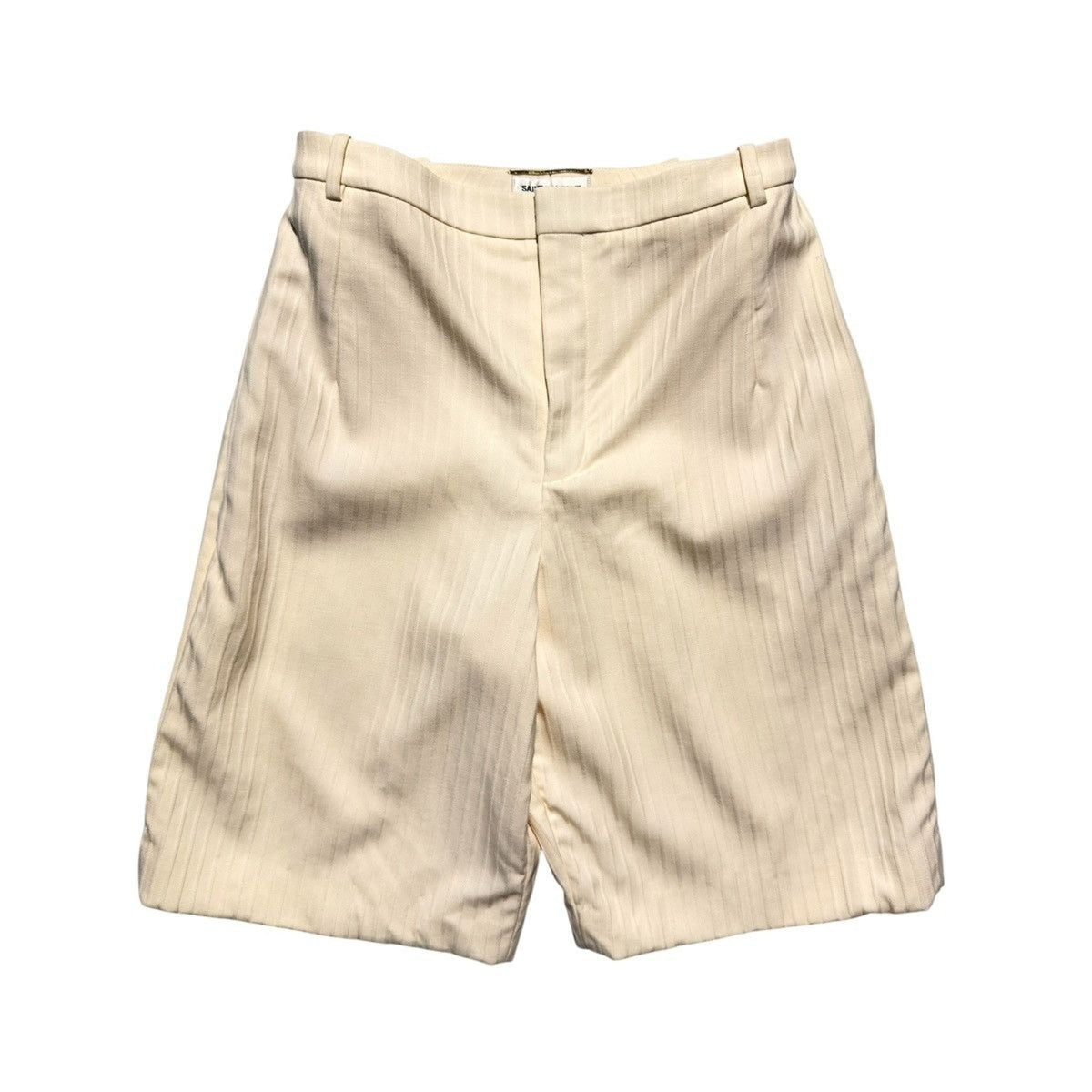 Striped formal shorts