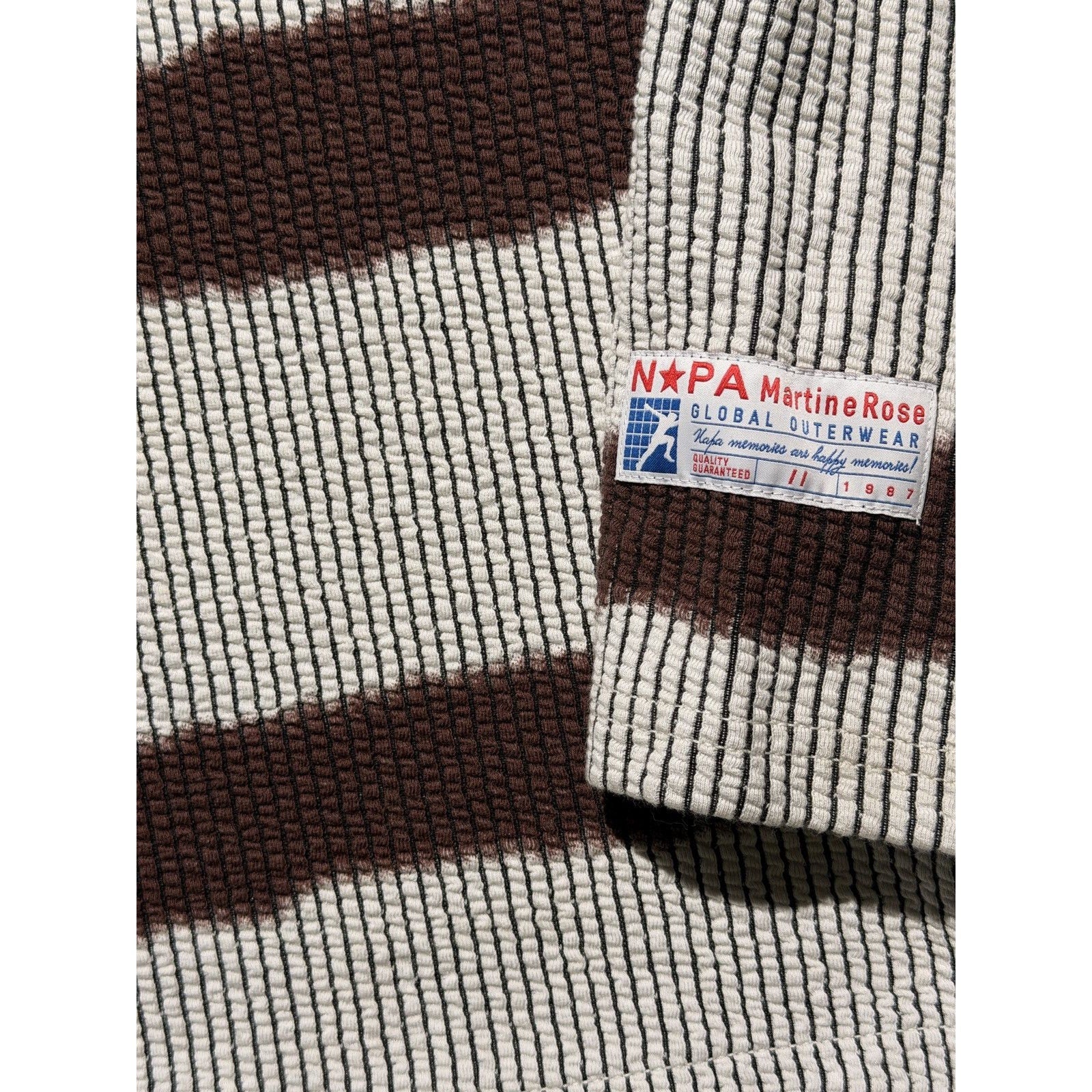 Ribbed striped polo