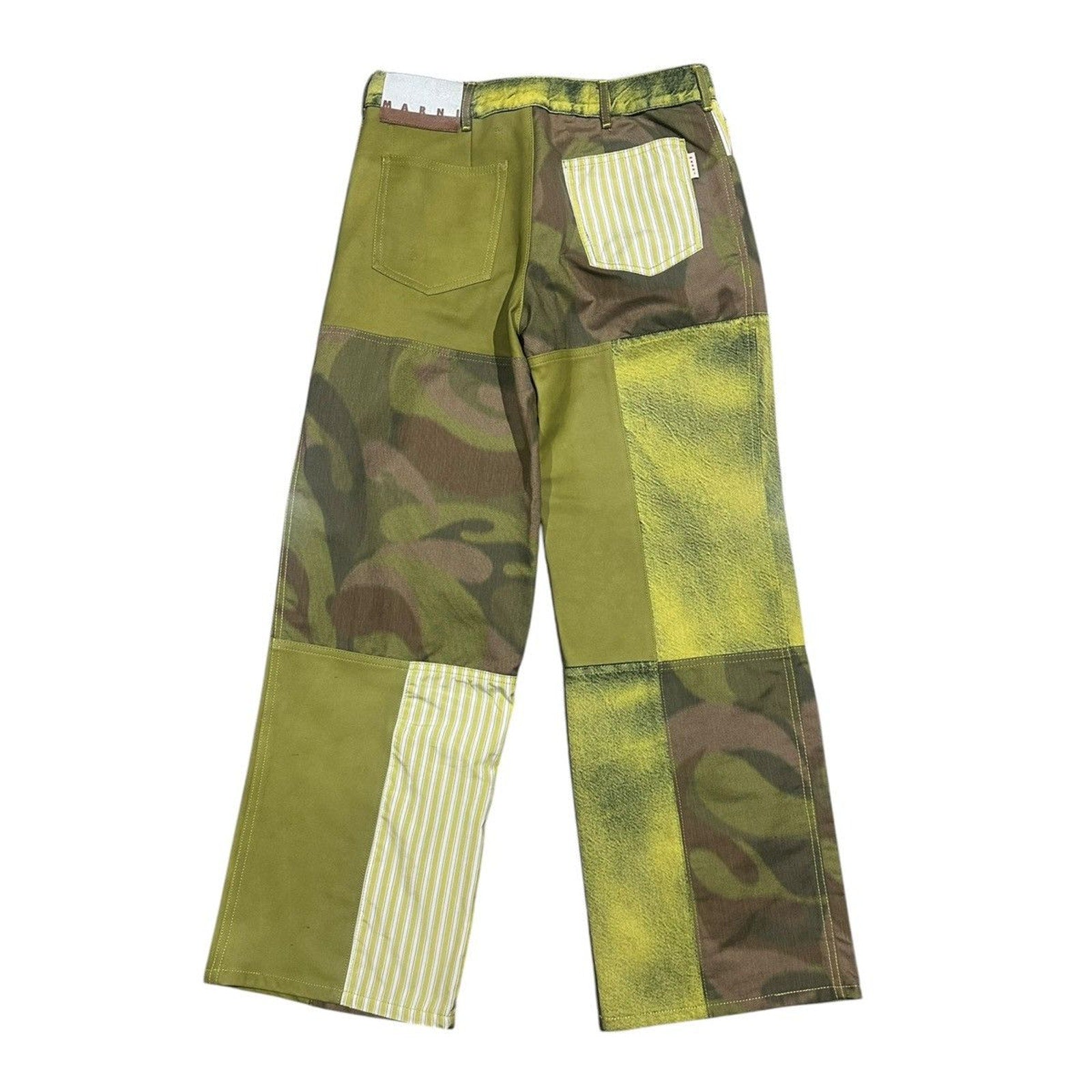 Patchwork camouflage denim