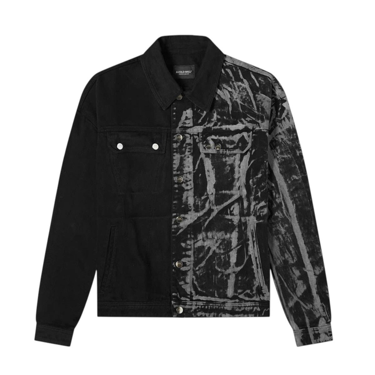 Dyed split denim jacket