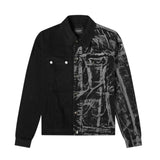 Dyed split denim jacket