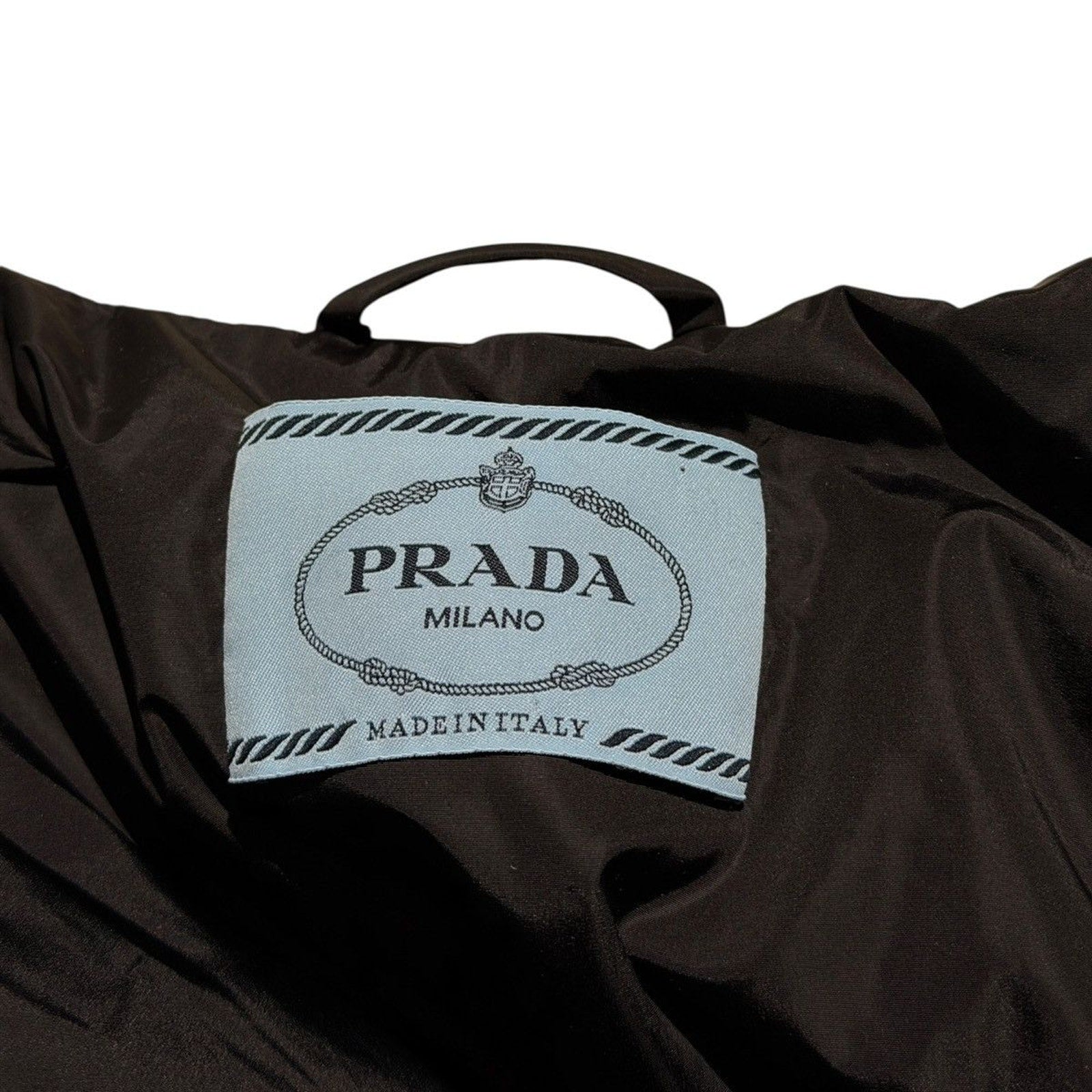 Cashmere wool puffer logo jacket