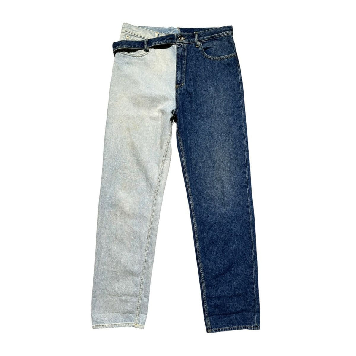 Two tone Hybrid leg denim