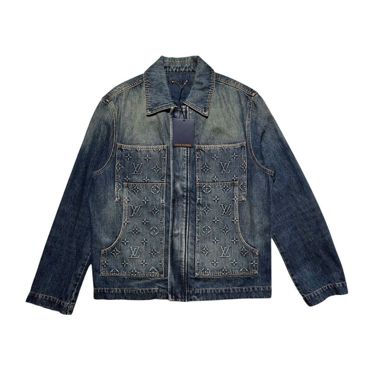 Monogram embossed Workwear denim jacket