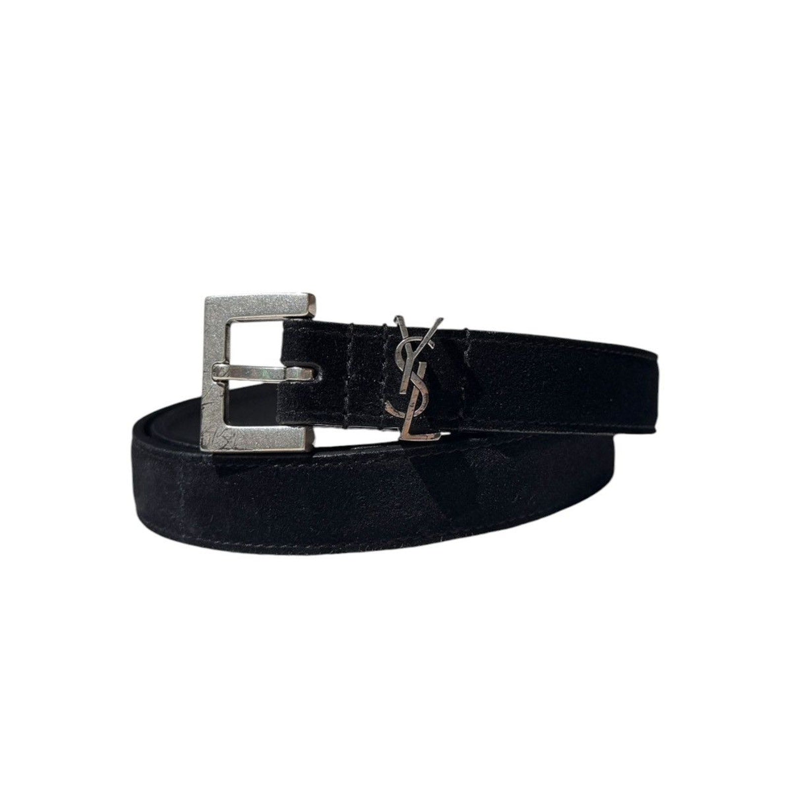 Suede leather Cassandre belt