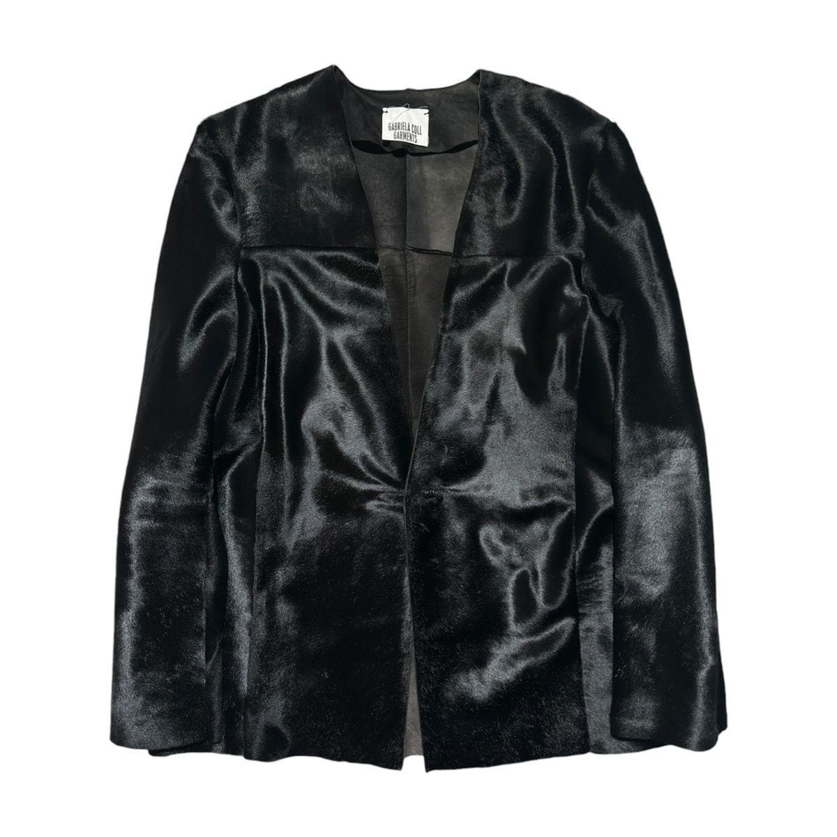 Calf Hair fur leather jacket