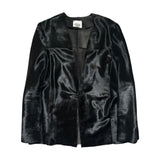 Calf Hair fur leather jacket