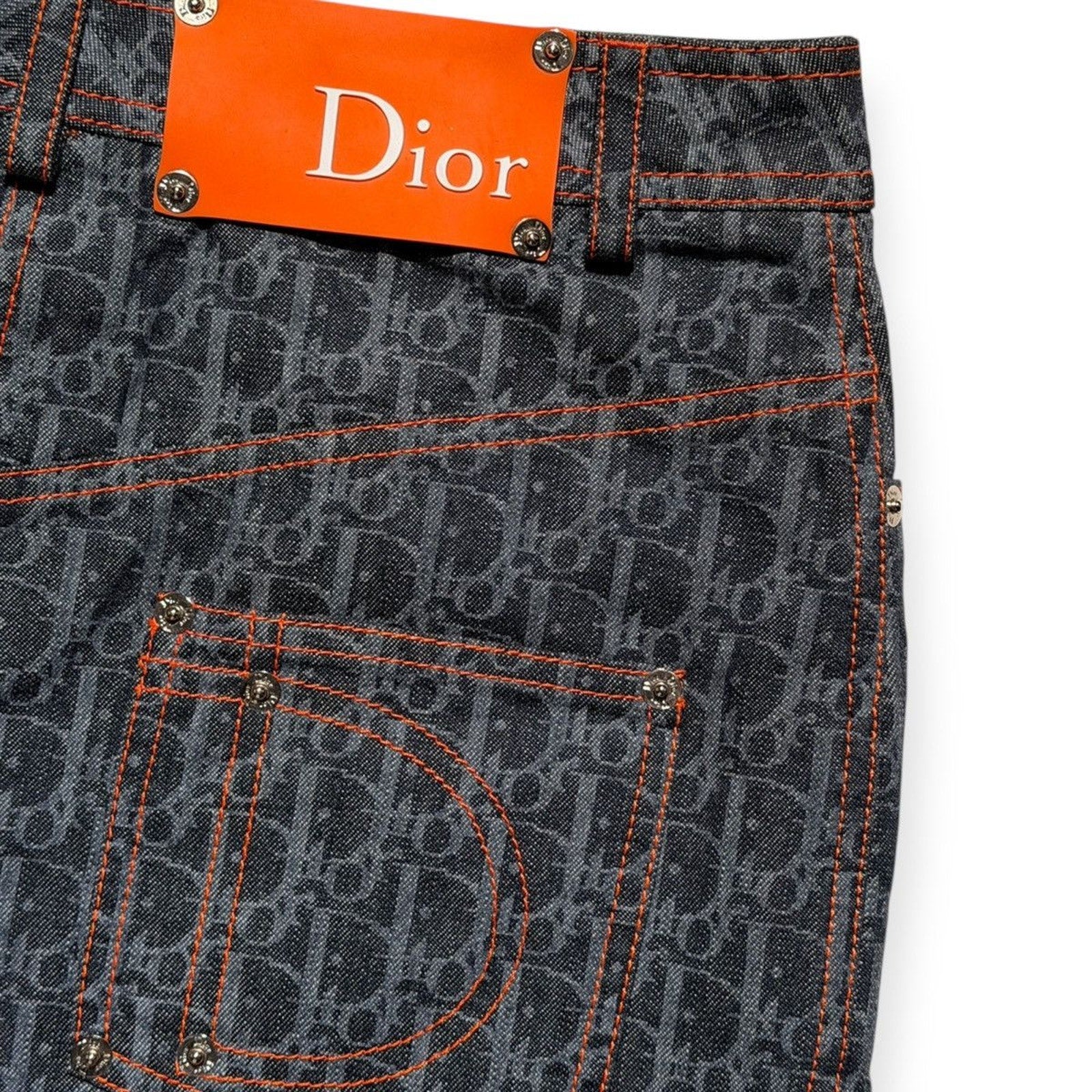 SS06 Flight monogram denim skirt