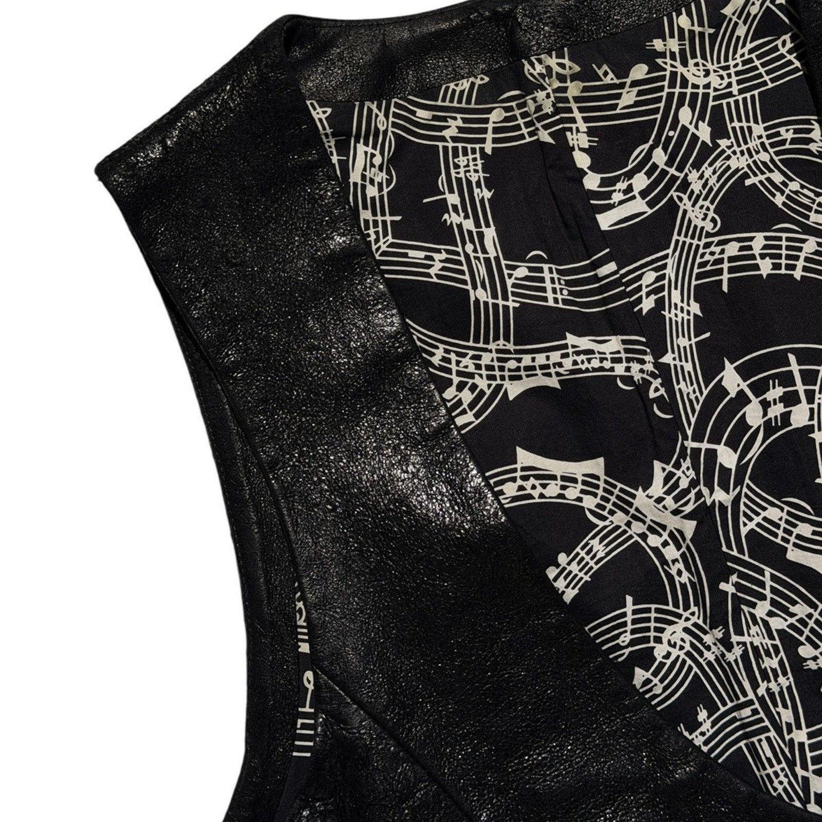 Archive Blistered leather double breast vest