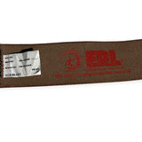 Crackled leather logo belt
