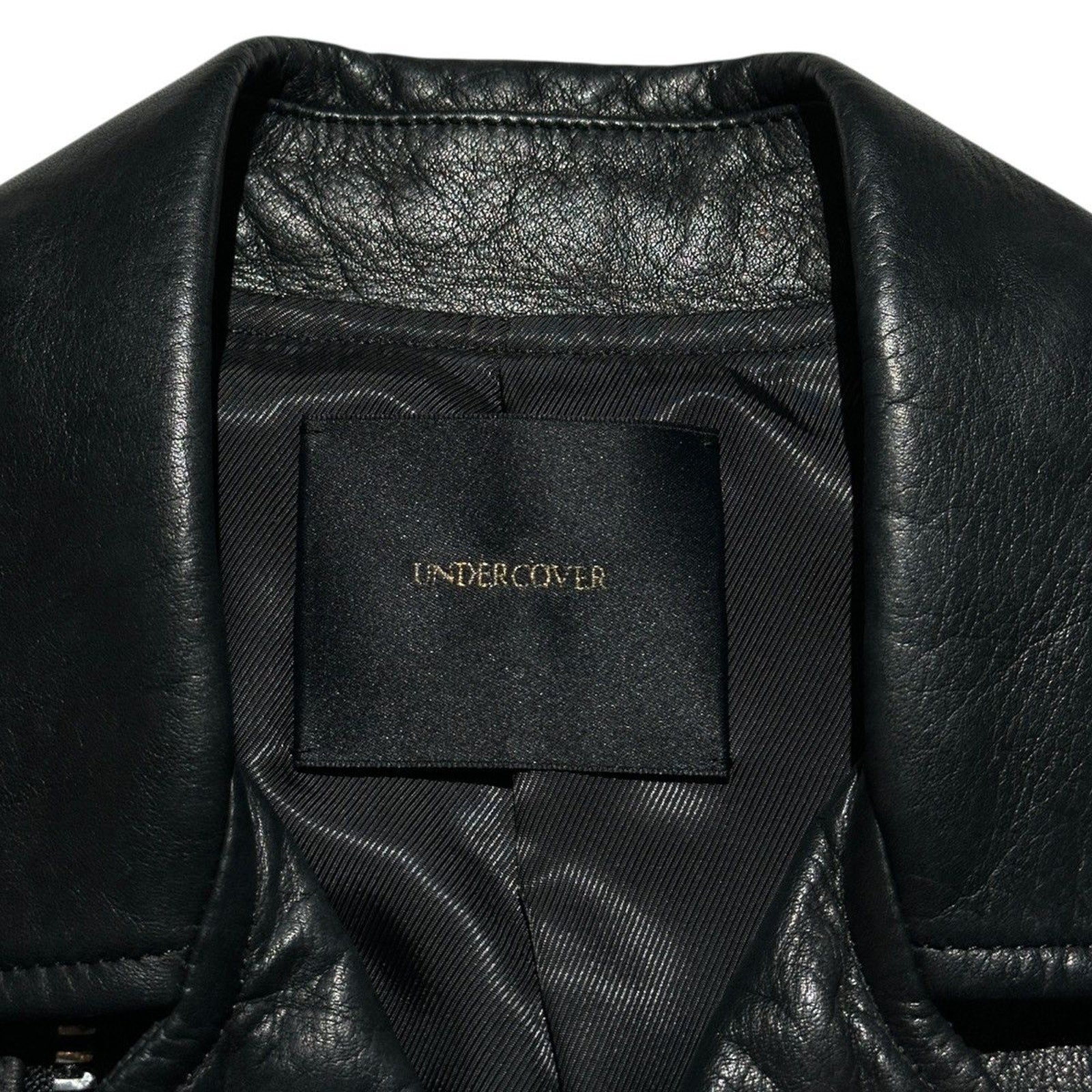 FW15 Runway feathered leather jacket