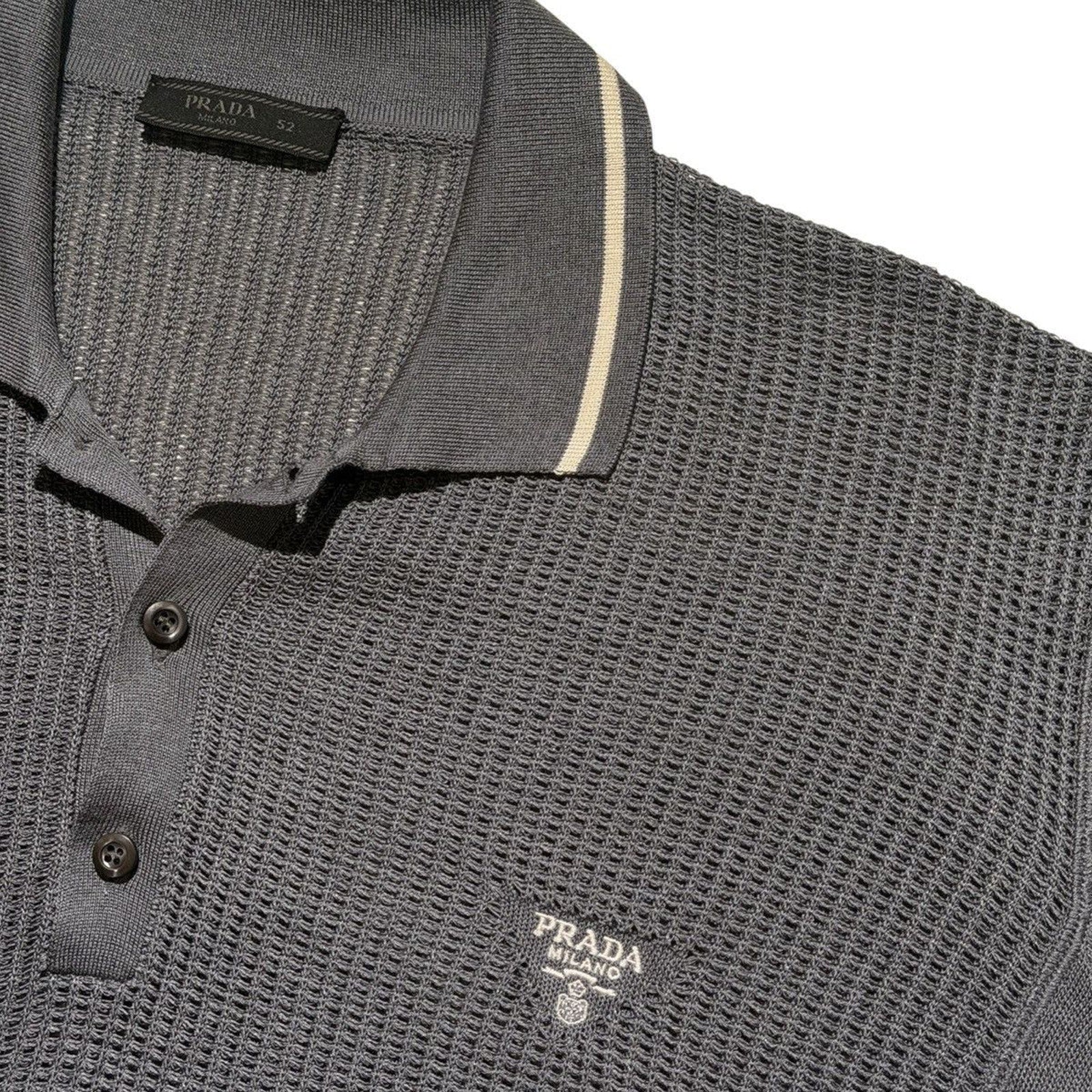 Silk / cotton mesh polo