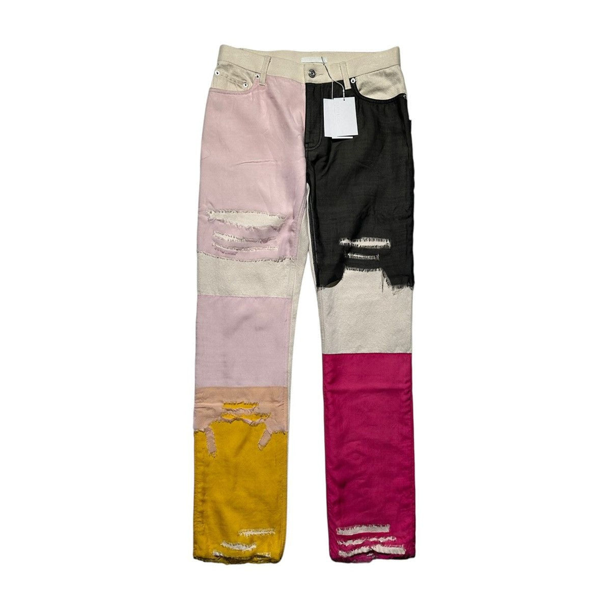 Distressed Silk paneled Peter do denim