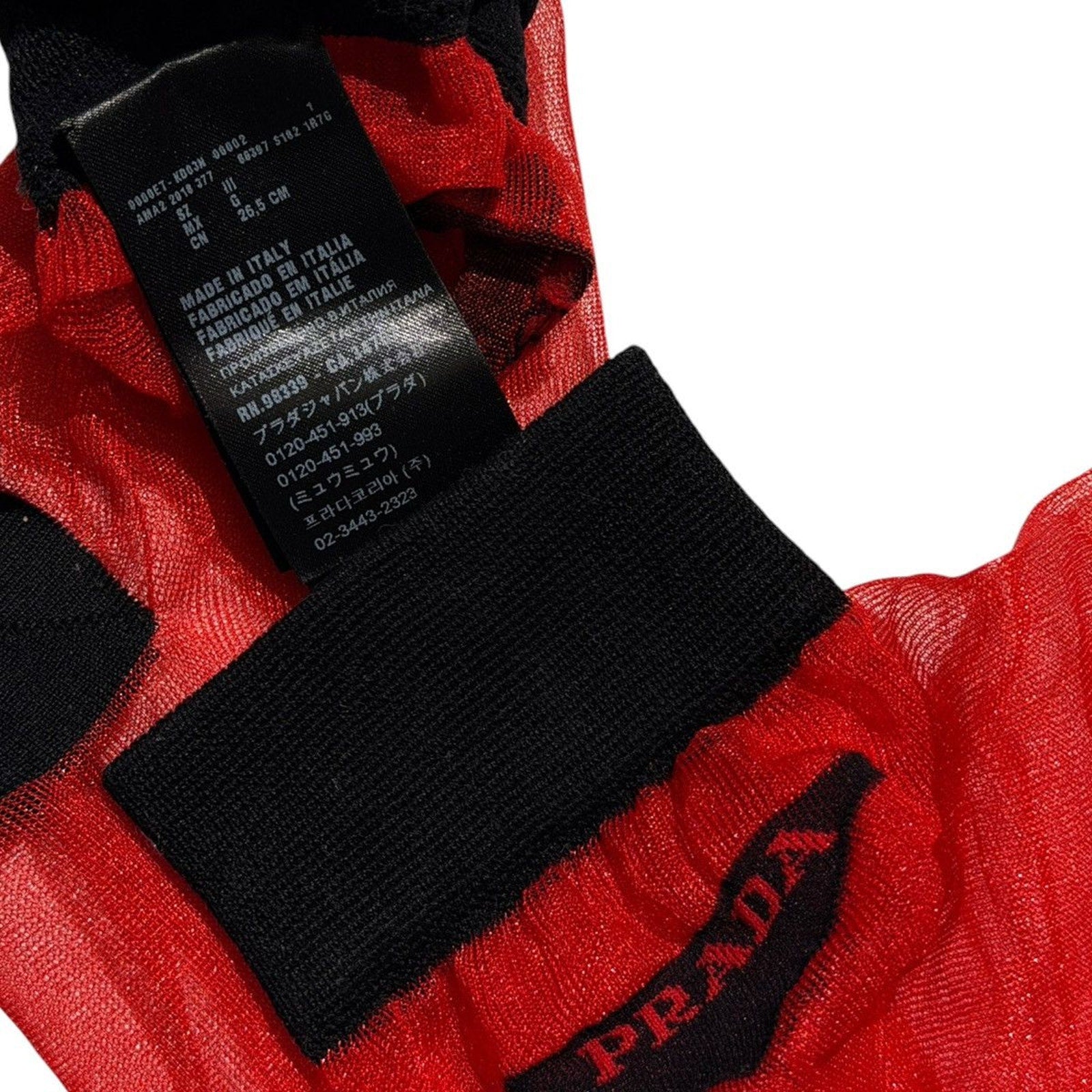 Sheer mesh logo socks