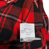 Boxy poncho frayed flannel